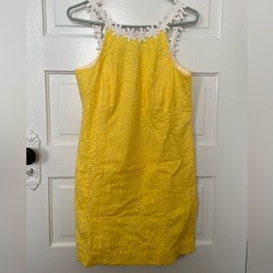 Lilly Pulitzer NWT Annabelle Shift sunglow yellow eyelet, size 6